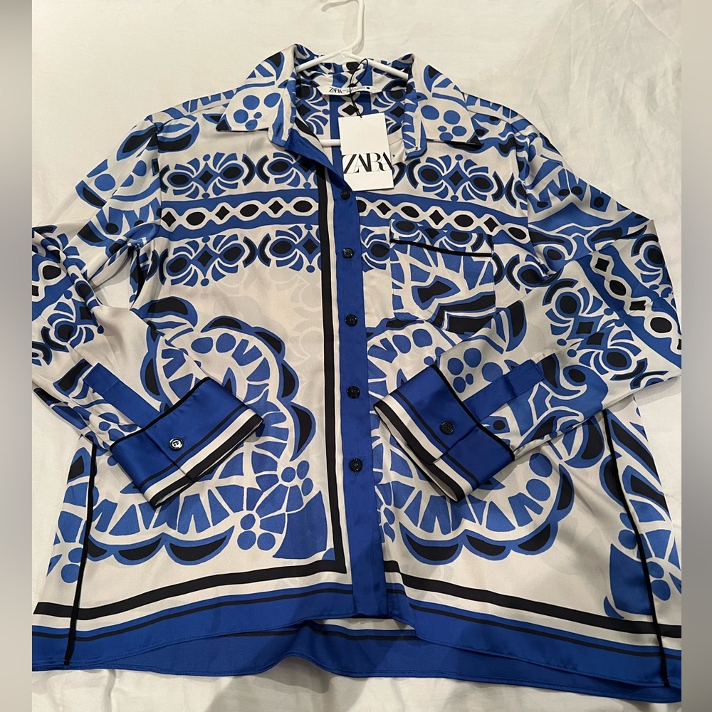 Zara blouse patterned